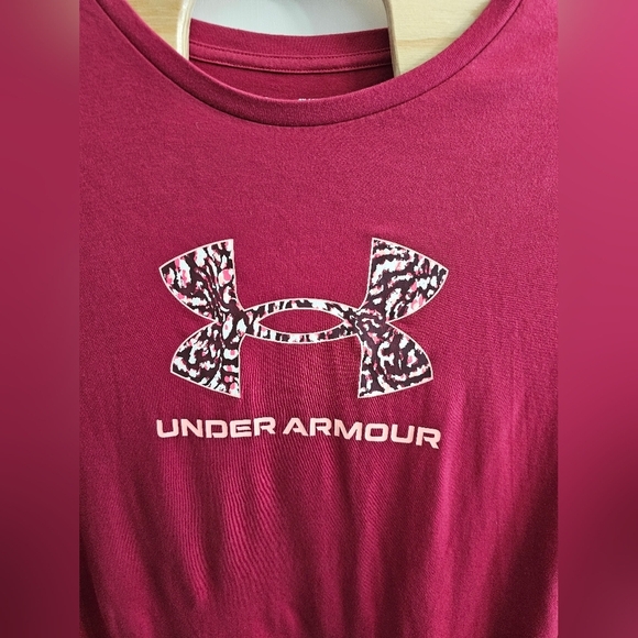 Under Armour Red Crewneck Loose Fit Short Sleeve Athletic T-Shirt 3X - Picture 2 of 5